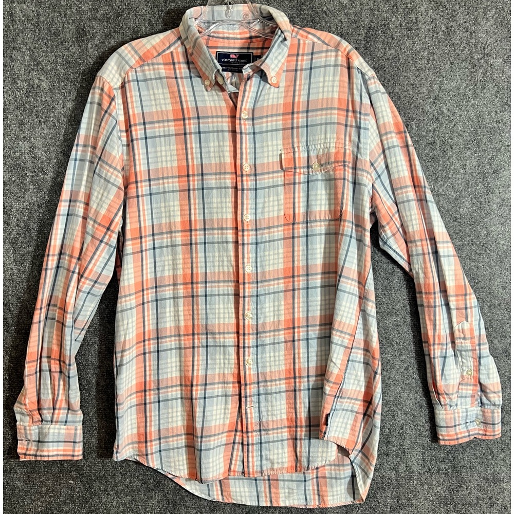 VINEYARD VINES slim fit  long sleeve button front shirt men's M Colorful